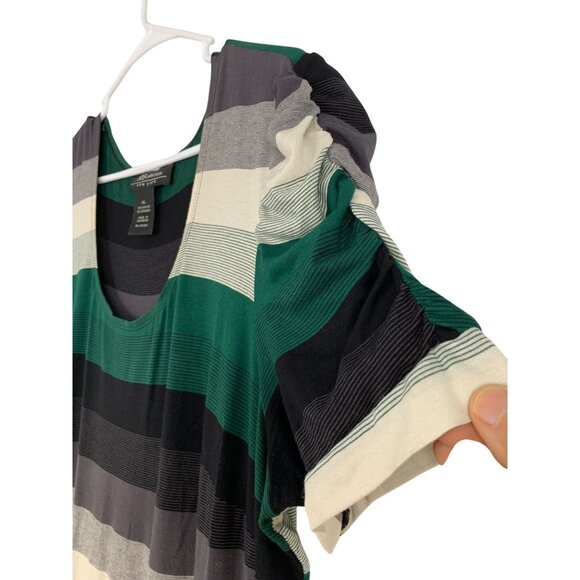 RB Collection Striped High-Low Maxi Dress XL RAA10429 GUC Short Sleeve - Picture 4 of 8